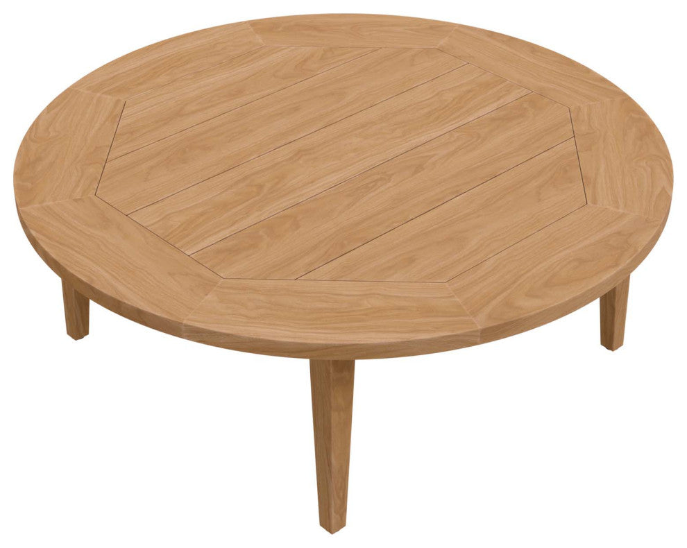 Brisbane 6-Piece Teak Wood Outdoor Patio Outdoor Patio Set, Natural Navy
