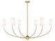 Z-LITE 6-Light Chandelier, Rubbed Brass