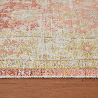 Ceniscia Tatum Vintage Polyester Area Rug, Salmon, 2'6"x8'