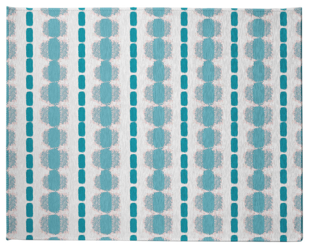 Watercolor Stripe Spring Chenille Rug, Explorer Blue, 8'x10'