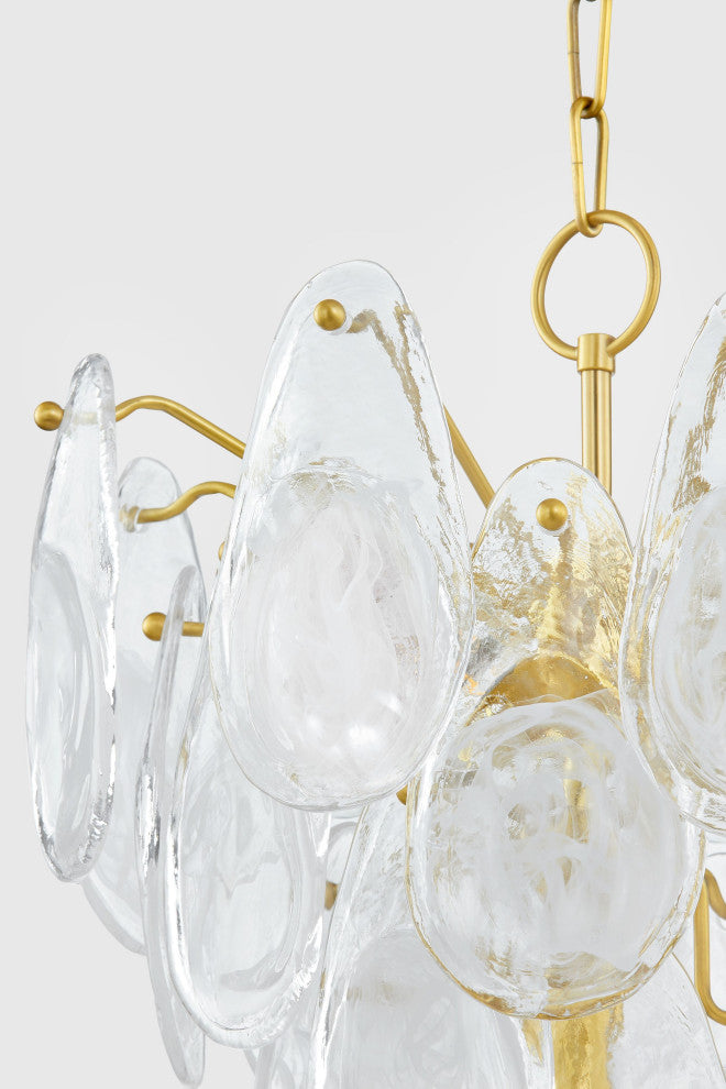 Darcia 18" Wide 5-Light Aged Brass Chandelier