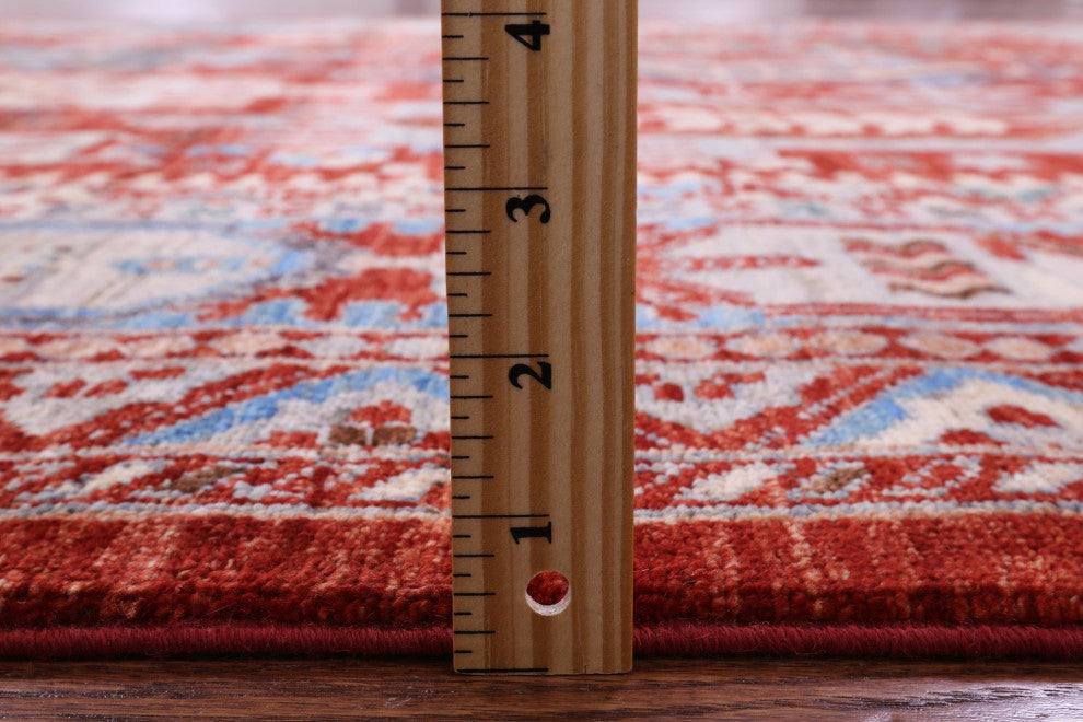 7' 0" X 10' 2" Tribal Fine Serapi Hand-Knotted Wool Rug - Q12206