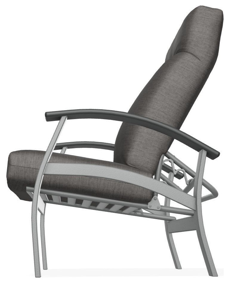 Belle Isle Cushion Outdoor Adjustable Back Chair, Rain Graystone/Graphite
