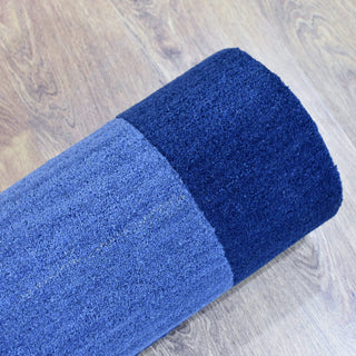 HAND TUFTED WOOL ECO-FRIENDLY AREA RUGS-Blue Color, Contemporary Design