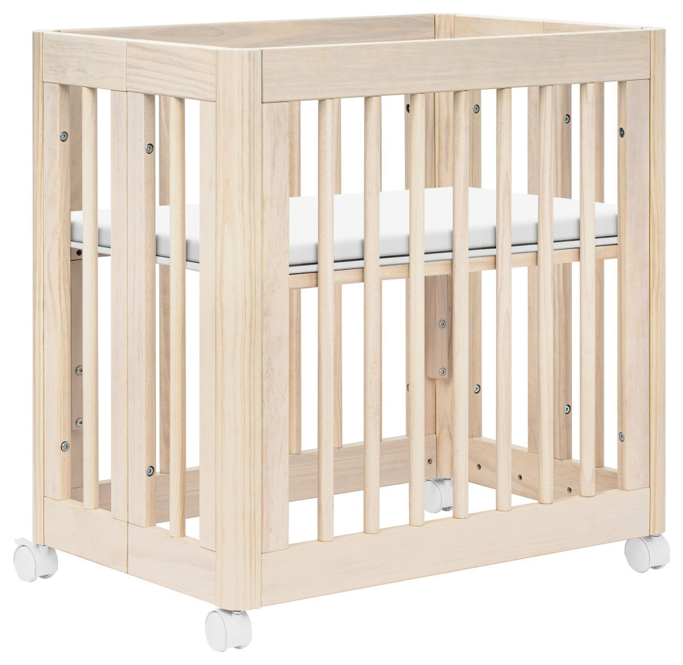 Yuzu 8-in-1 Convertible Crib With All-Stages Conversion Kits, Washed Natural