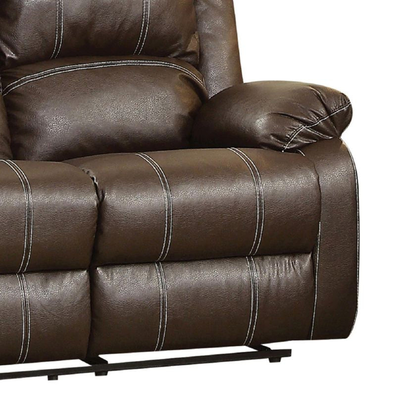 ACME Zuriel Loveseat, Motion, Brown PU