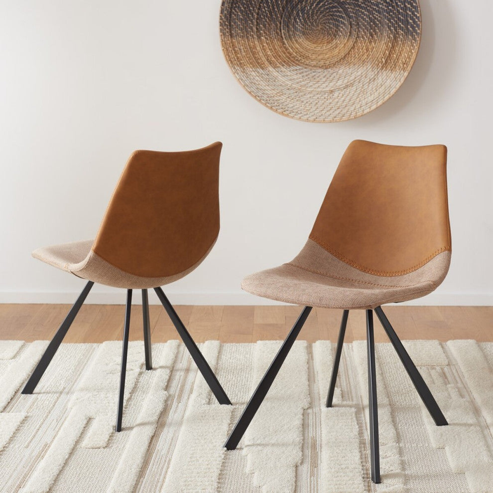Safavieh Greer Dining Chair, Cognac/Black