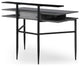 Loft Lyfe Nechama Desk, 1 Storage Drawer, Gray/Black 43.3Lx22.8Wx34.8H
