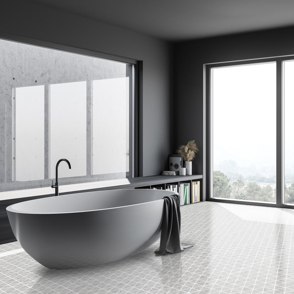 Burgos White Marble Mosaic Floor and Wall Tile, Sample