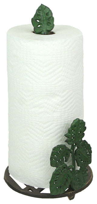 Cast Iron Monstera Leaf Paper Towel Holder Countertop Beach Themed Kitchen Deco