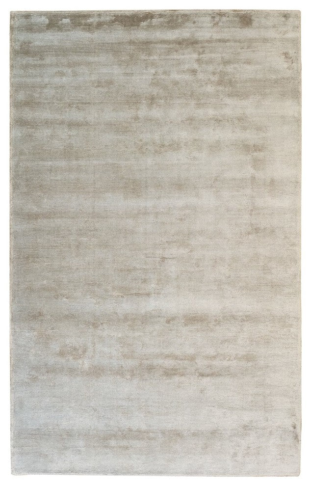 Columbia Hand-Loomed Viscose Grey Contemporary Rug Carpet, Light Grey, 9' X 12'