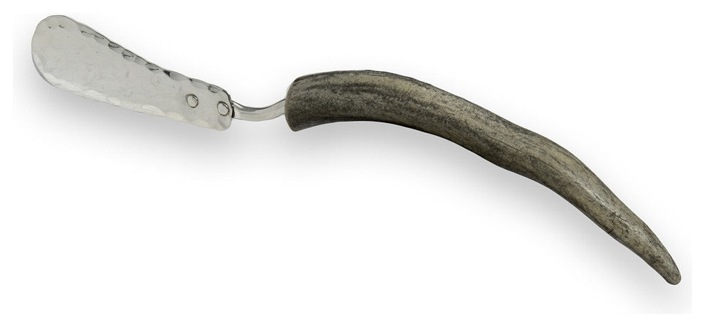 Butter Knife, Silver, Antler Handle