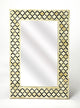Bone Inlay Wall Mirror, Off White