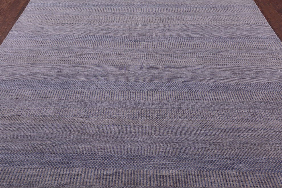 8' 1" X 10' 2" Savannah Grass Wool and Silk Hand Knotted Rug Q11957