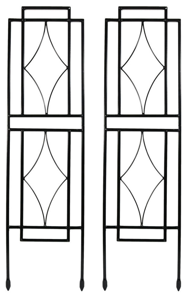 Sunnydaze 30" Durable Metal Wire Contemporary Garden Trellises, Set of 2