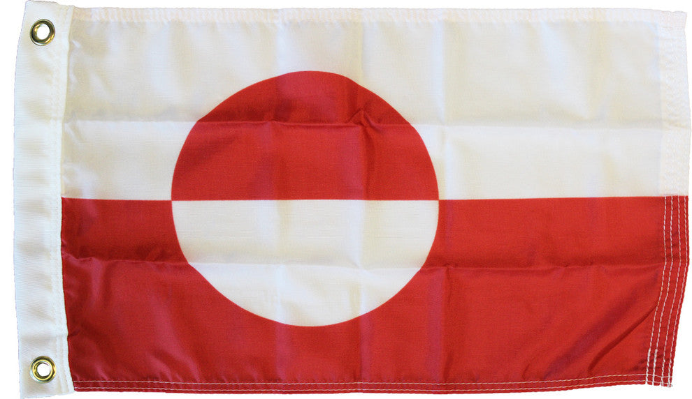 Greenland, 12"x18" Nylon Flag