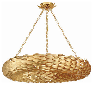Broche 8-Light Ceiling Mount, Antique Gold