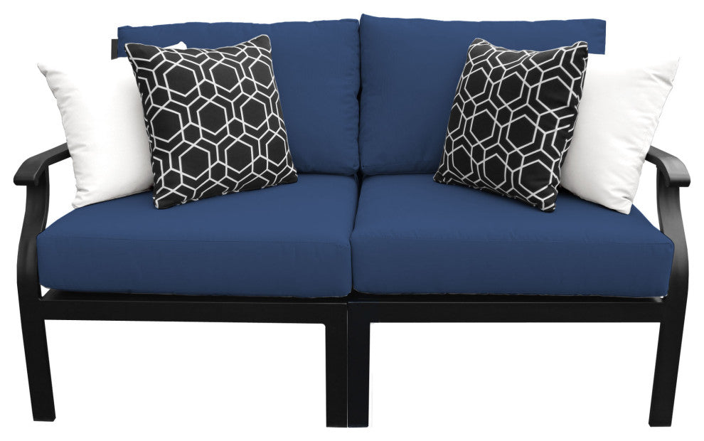 kathy ireland Madison Ave. 2 Piece Aluminum Patio Furniture Set 02a, Midnight