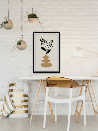 "Layered Vase" Framed Painting Print, 12x18