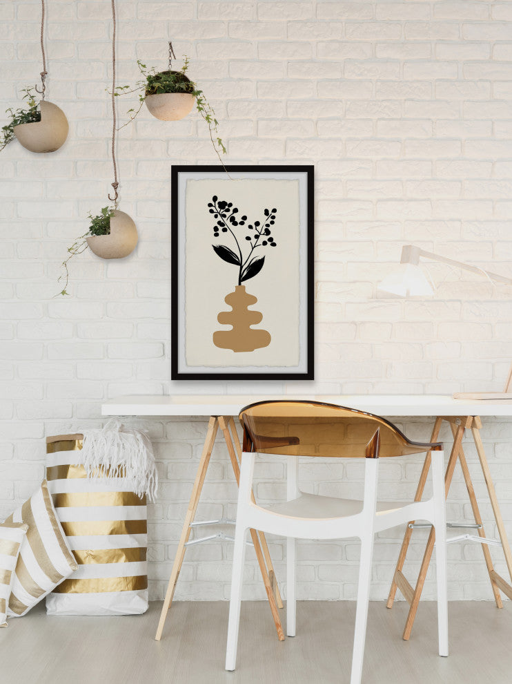 "Layered Vase" Framed Painting Print, 12x18