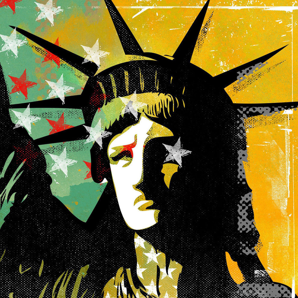 Marmont Hill, "Liberty" by Rick Martin Painting Print on Wrapped Canvas, 18x18