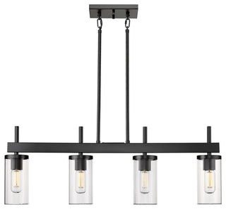 Golden Lighting 7011-LP Winslett 4 Light 35"W Linear Pendant - Matte Black /