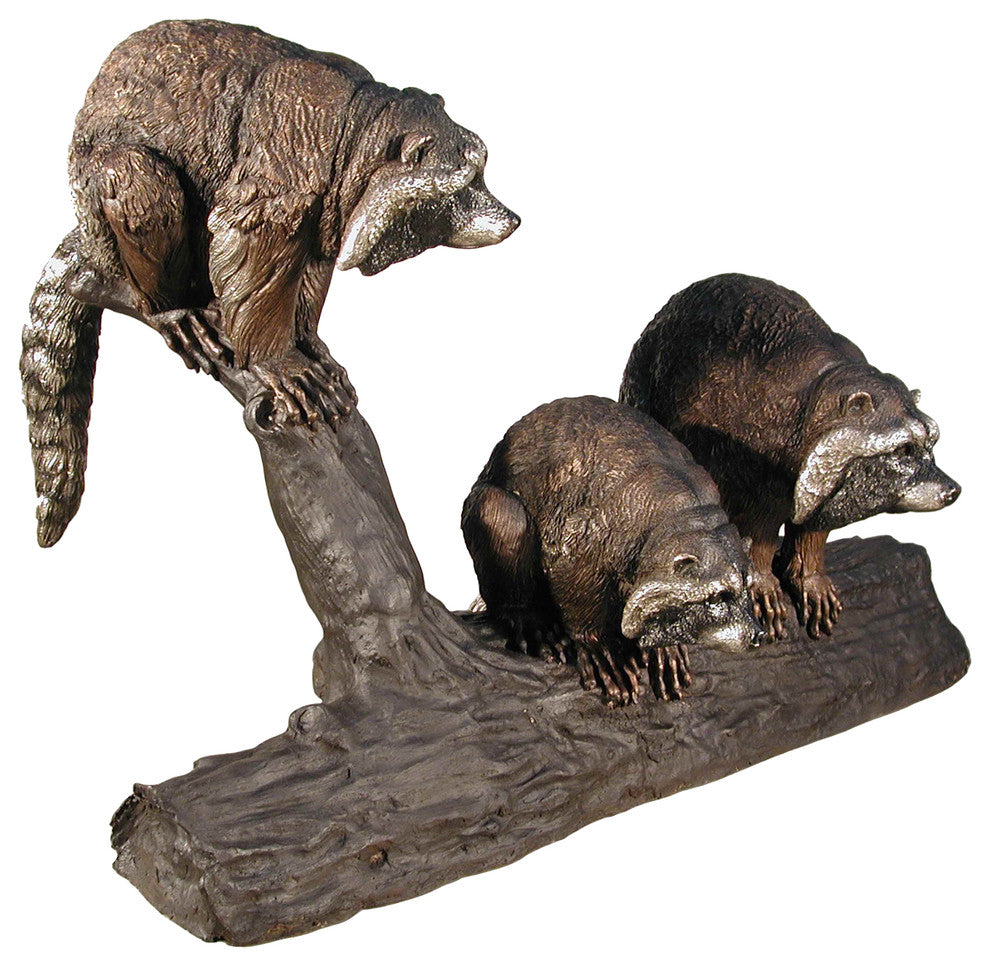 Three Raccoon Statue Three Raccoons Fountain Sculpture