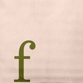 20" x 20" Modern Monogram Indoor/Outdoor Polyester Throw Pillow, Olive