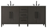 Home Living 72" Double Bathroom Vanity, Mocha Brown