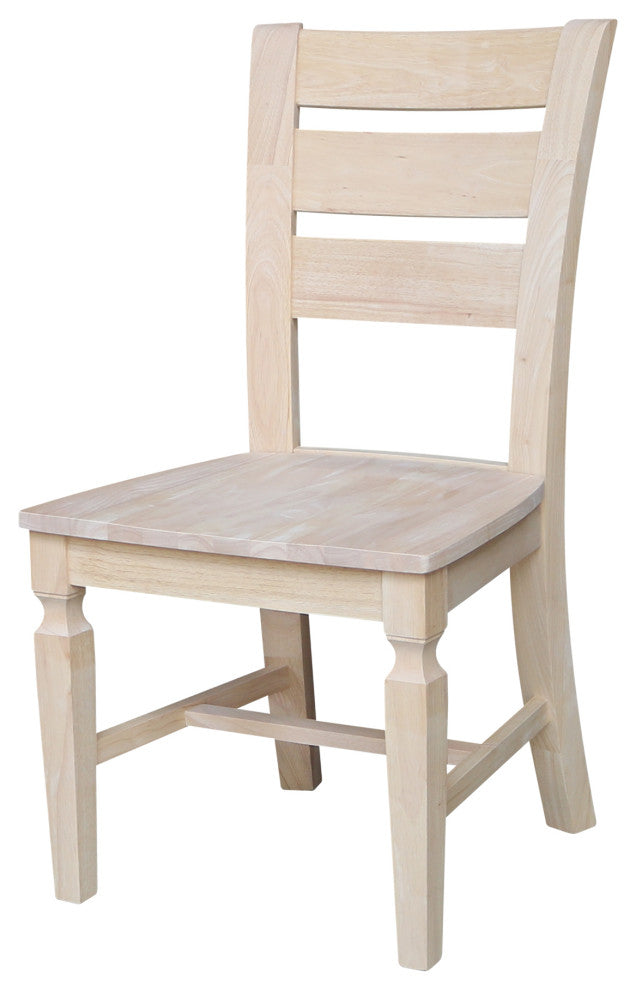 Vista Ladderback Chair - Set of 2 Chairs, Unfinished