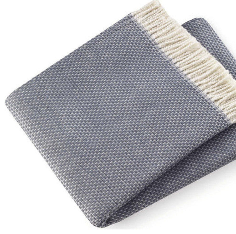 Soft Slate Gray Links Pattern Throw Blanket