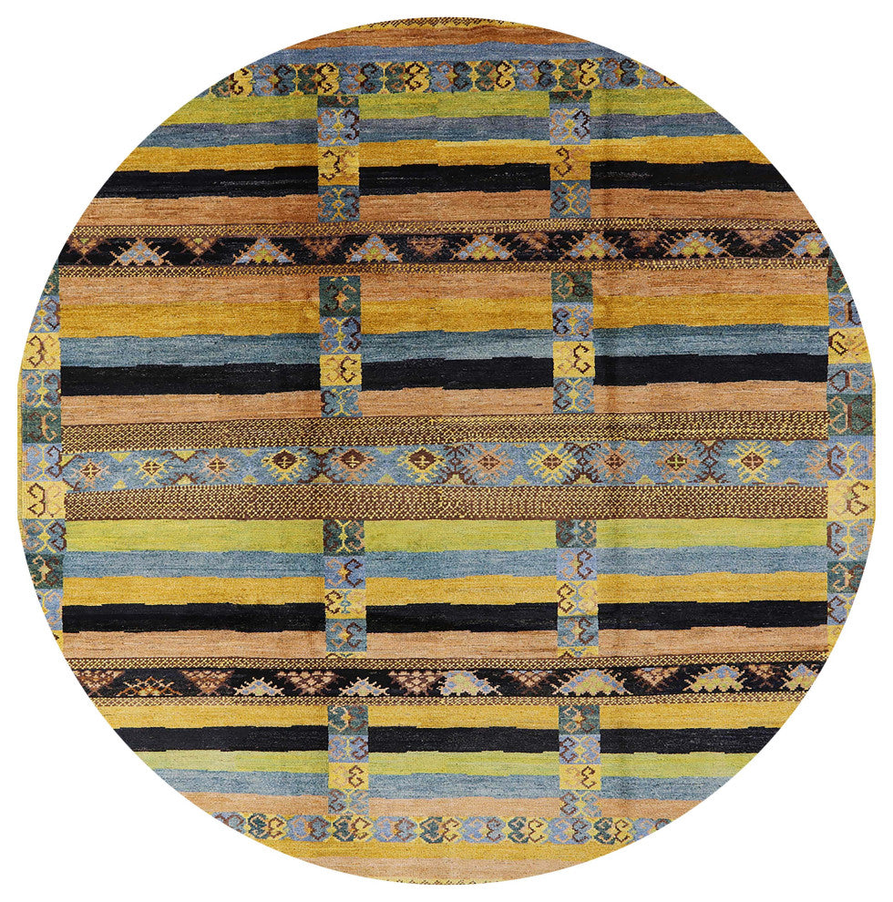 Ahgly Company Indoor Round Mid-Century Modern Area Rugs, 5' Round