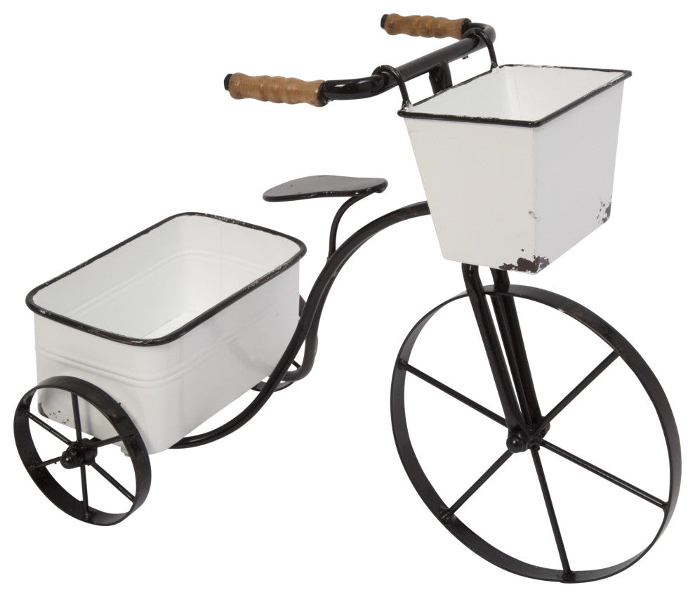17.7" Metal Tricycle, Planters