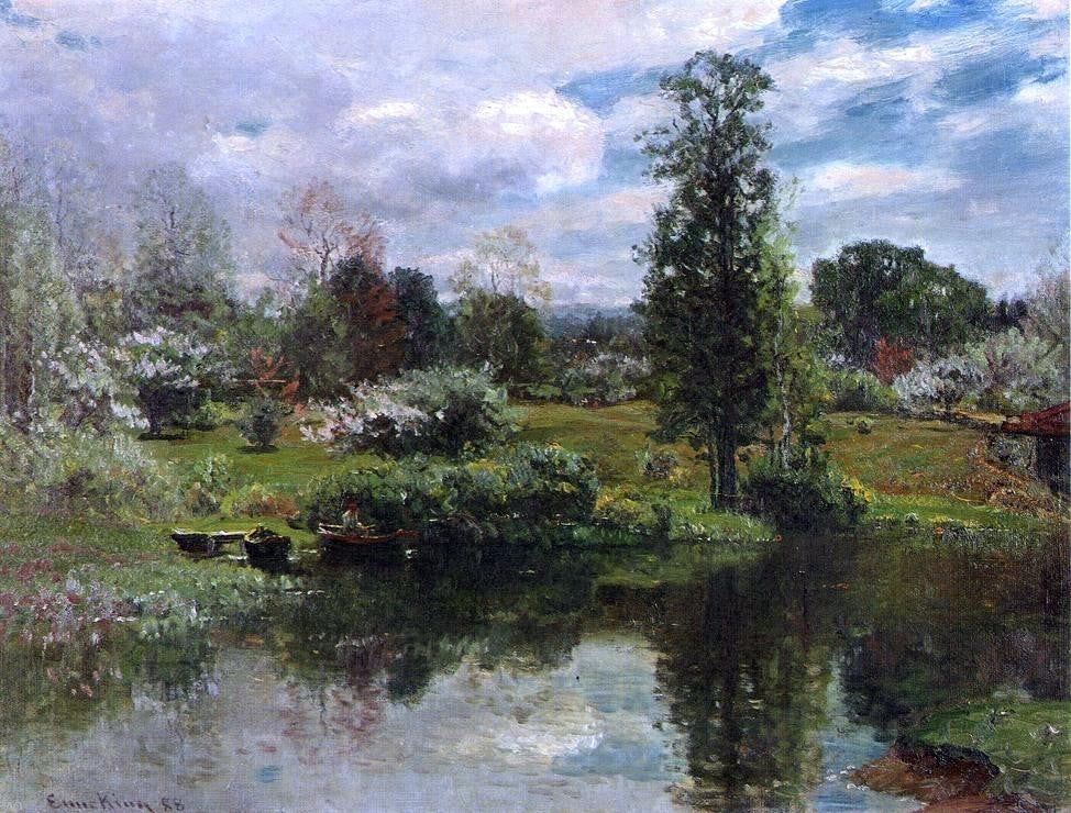 John Joseph Enneking Summer on the Lake Wall Decal