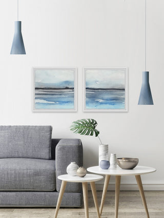 Taming the Sea Diptych, 48"x24"
