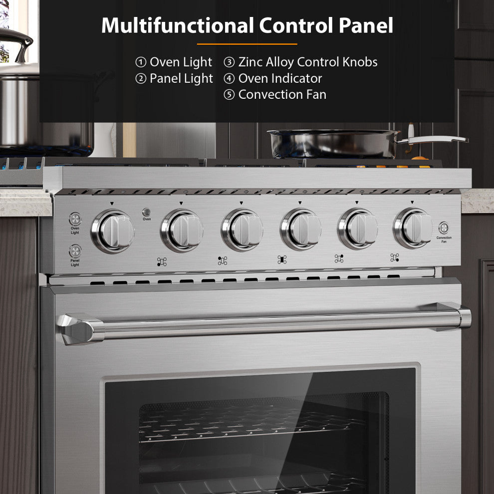 30" 4.5 cu. ft. Slide-in Single Oven Gas Range With 5 Burners