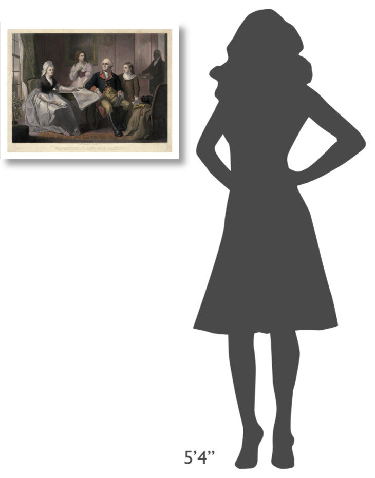 "Washington and His Family" Digital Paper Print by William Sartain, 26"x20"