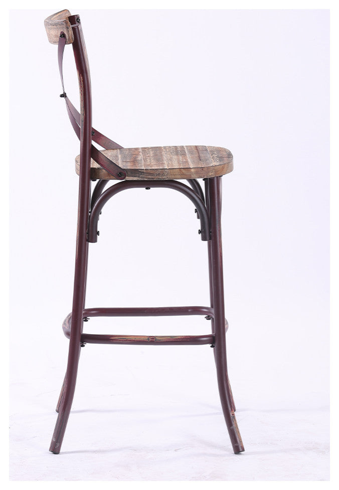 ACME Zaire Bar Chair, 29", Antique Red