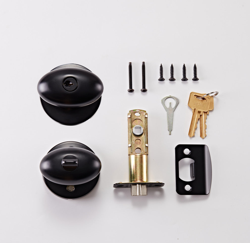 Contemporary Series Arapaho Entry Knob, Flat Black