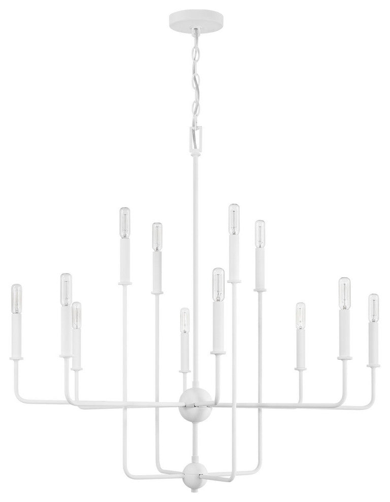 Avondale 12-Light Chandelier, Bisque White