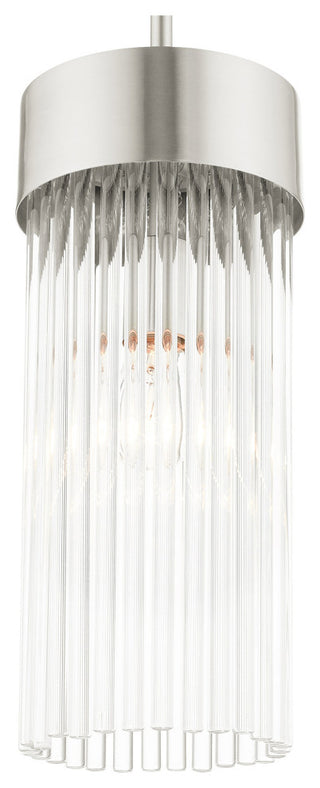 Livex Lighting Norwich 1 Light Brushed Nickel Single Pendant