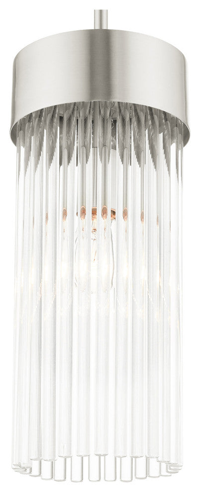 Livex Lighting Norwich 1 Light Brushed Nickel Single Pendant