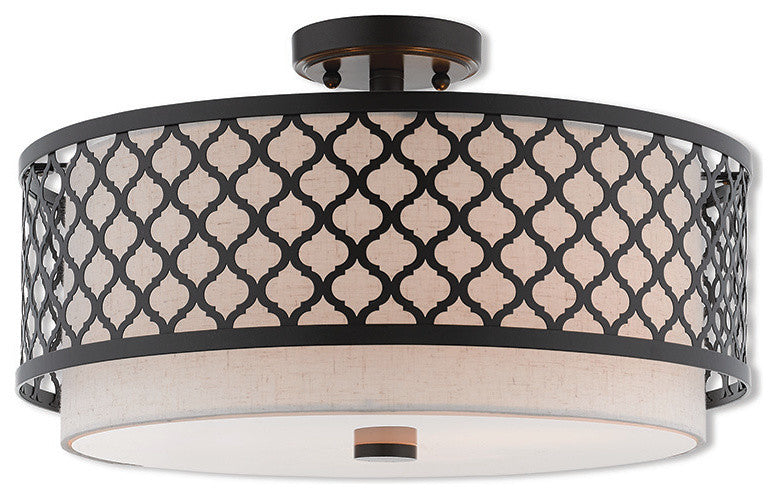 Livex Lighting Arabesque English Bronze Light Ceiling Mount