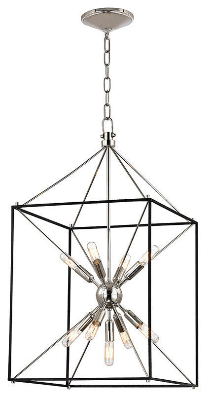 Glendale, 9-Light Pendant, Polished Nickel, 16"