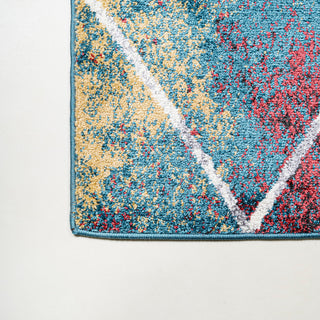Cole Minimalist Diamond Trellis Multi/White 4'x6' Area Rug
