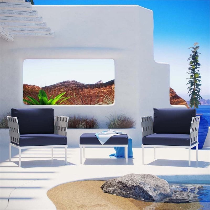 Harmony 3-Piece Outdoor Patio Aluminum Set
