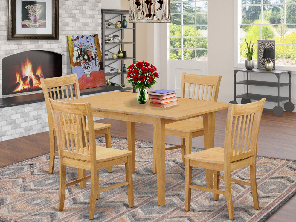 5 Pc Dinette Set - Dining Tables For Small Spaces And 4 Chairs For Dining Room