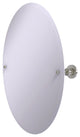 Allied Brass Frameless Oval Tilt Mirror With Beveled Edge, Satin Nickel