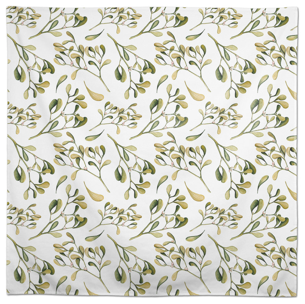 Watercolor Leaves And Berries Yellow 2 58x58 Tablecloth