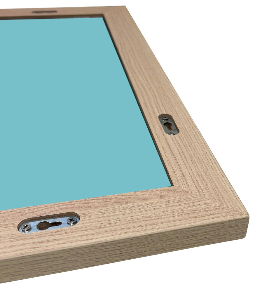 24" Rectangle Framed Mirror in Neutral Finish